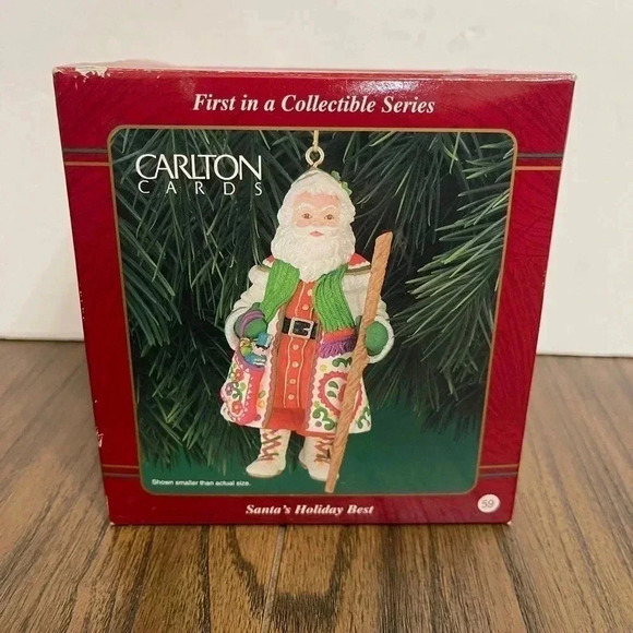 Carlton Cards Heirloom Collection Santa’s Holiday Best Christmas Ornament 1999 - Picture 2 of 11